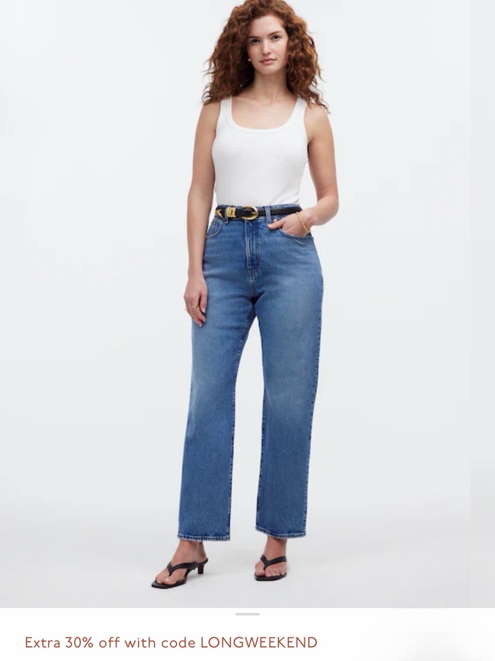 Madewell Straight-Leg High-Rise Jeans in Medium Blue
